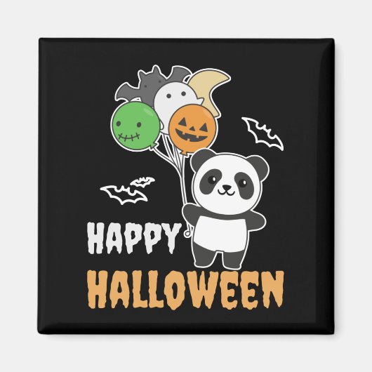 Panda Halloween ballonnen voor kinderen Schattige Magneet (Voorkant)
