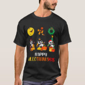 Panda Halloween Christmas Happy Hallothanksmas Pan T-shirt (Voorkant)