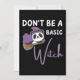 Panda Halloween Heks Heksen Wees geen Basis Feestdagenkaart