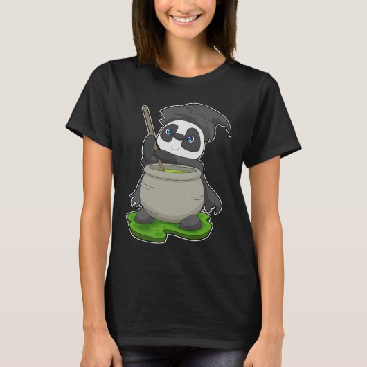 Panda Halloween Heks Magische Potion T-shirt (Voorkant)