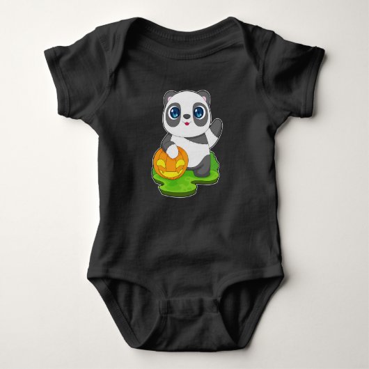 Panda Halloween Pumpkin Romper (Voorkant)