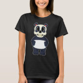 Panda Halloween Skull T-shirt (Voorkant)