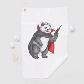 Panda Halloween Vampire Nurse Oversized T-shirt Golfhanddoek (Insitu)