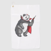 Panda Halloween Vampire Nurse Oversized T-shirt Golfhanddoek (Voorkant)