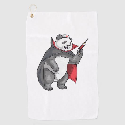 Panda Halloween Vampire Nurse Oversized T-shirt Golfhanddoek (Voorkant)