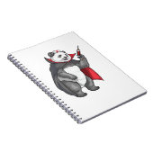 Panda Halloween Vampire Nurse Oversized T-shirt Notitieboek (Rechterzijde)