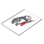 Panda Halloween Vampire Nurse Oversized T-shirt Notitieboek (Linkerzijde)