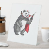 Panda Halloween Vampire Nurse Oversized T-shirt Reclamebord Met Voetstuk (Insitu)