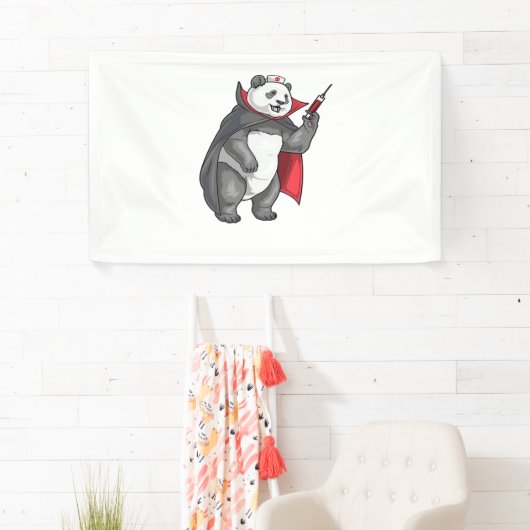 Panda Halloween Vampire Nurse Oversized T-shirt Spandoek (Insitu)