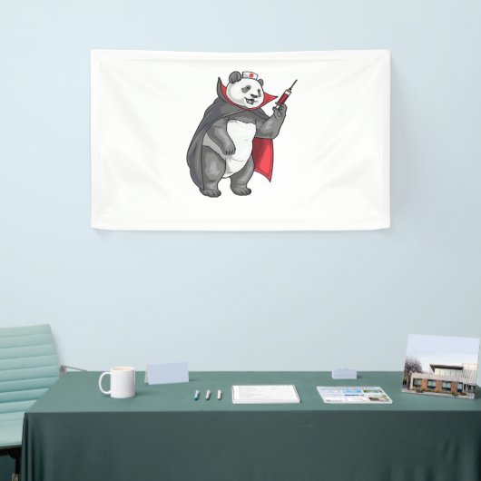 Panda Halloween Vampire Nurse Oversized T-shirt Spandoek (Beurs)