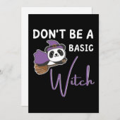 Panda Halloween Witch Witches zijn geen basis Feestdagenkaart (Voorkant / Achterkant)