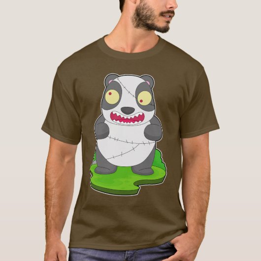 Panda Halloween Zombie T-shirt (Voorkant)