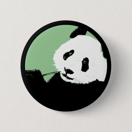panda. halve cirkel. ronde button 5,7 cm (Voorkant)