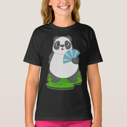 Panda Hand fan T-shirt (Voorkant)