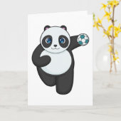 Panda Handball-speler Handball Kaart (Gele Bloem)