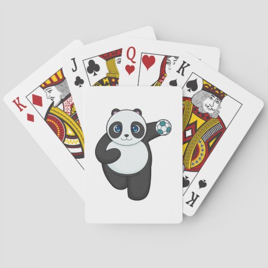 Panda Handball-speler Handball Pokerkaarten (Achterkant)
