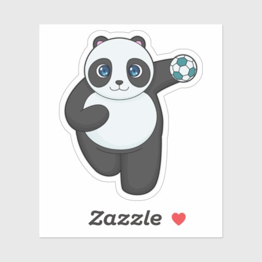 Panda Handball-speler Handball Sticker (Vel)