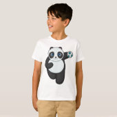 Panda Handball-speler Handball T-shirt (Voorkant volledig)