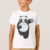 Panda Handball-speler Handball T-shirt (Voorkant)