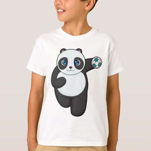 Panda Handball-speler Handball T-shirt (Voorkant)