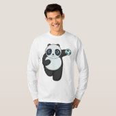 Panda Handball-speler Handball T-shirt (Voorkant volledig)
