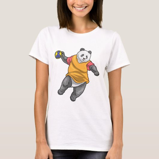 Panda Handball-speler Handball T-shirt (Voorkant)
