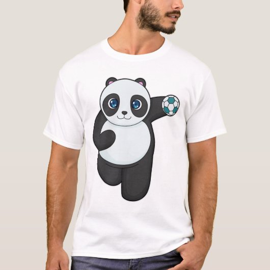 Panda Handball-speler Handball T-shirt (Voorkant)