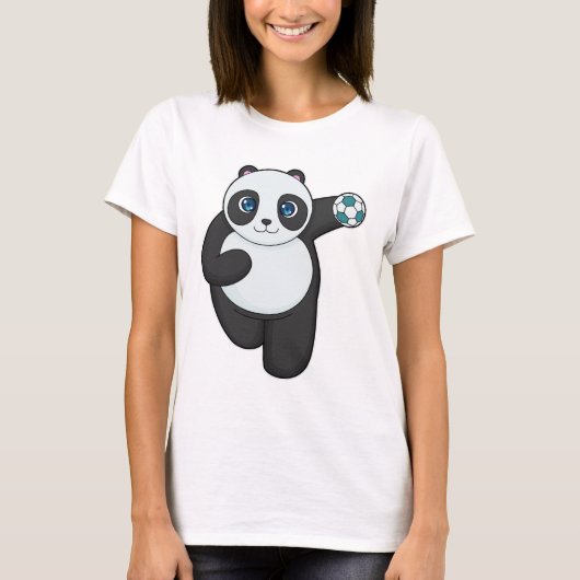 Panda Handball-speler Handball T-shirt (Voorkant)