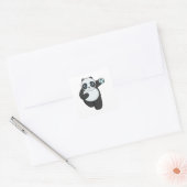 Panda Handball-speler Handball Vierkante Sticker (Envelop)