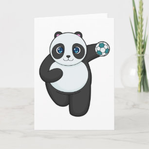 Panda Handbalspeler Handbal Kaart