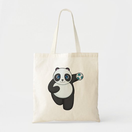 Panda Handbalspeler Handbal Tote Bag (Voorkant)