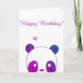 Panda Happy Birthday Kaart (Voorkant)