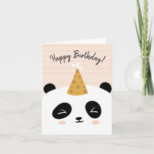 Panda Happy Birthday Kaart