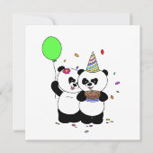 Panda Happy Birthday Kaart (Voorkant)