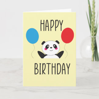 Panda Happy Birthday Kaart