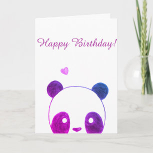 Panda Happy Birthday-kaart Kaart