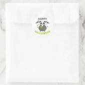Panda Happy Halloween Cauldron Bat Classic Round S Ronde Sticker (Tas)