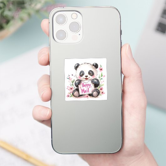 Panda, Happy Mail, Sticker (Telefoon)