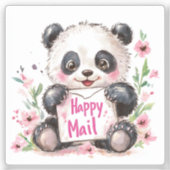 Panda, Happy Mail, Sticker (Voorkant)