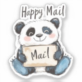 Panda Happy Mail Sticker (Voorkant)