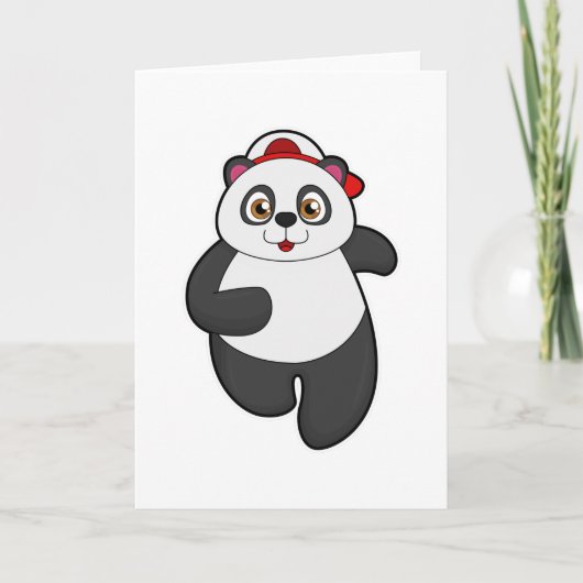 Panda hardlopend met pet kaart (Voorkant)