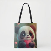 Panda Hart (2 gezichten): Tote Bag (Voorkant)