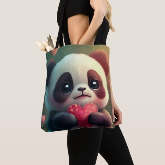 Panda Hart (2 gezichten): Tote Bag (Dichtbij)