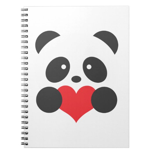 Panda hart notitieboek (Voorkant)