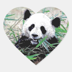 Panda Hart Sticker