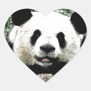 Panda Hart Sticker