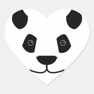 Panda Hart Sticker