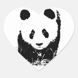 Panda Hart Sticker