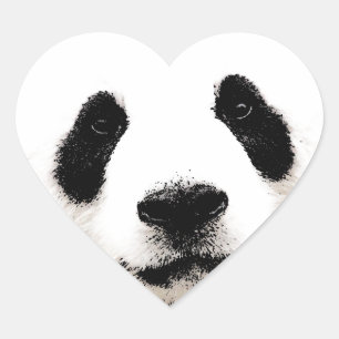 Panda Hart Sticker