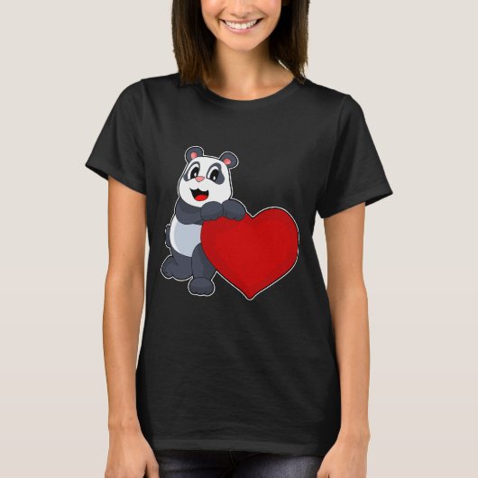 Panda Hart T-shirt (Voorkant)